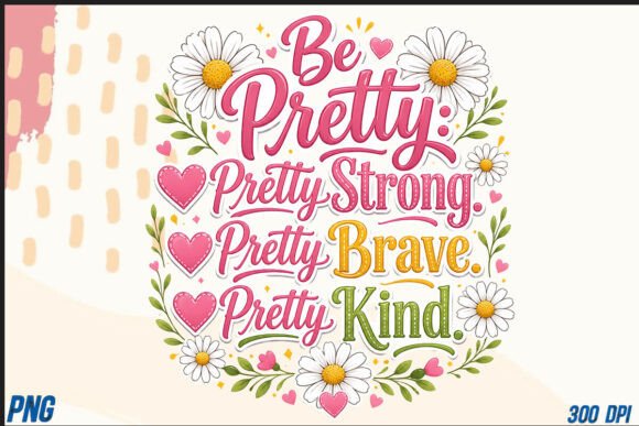 Be Pretty,Pretty Strong,Pretty Brave PNG