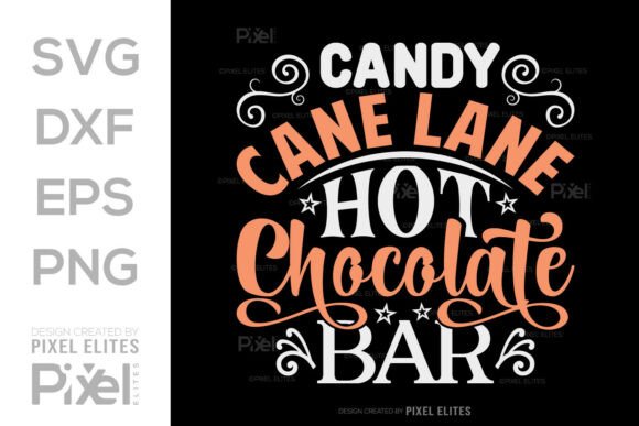Candy Cane Lane Hot Chocolate SVG File