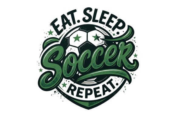 Eat Sleep Soccer Repeat SVG