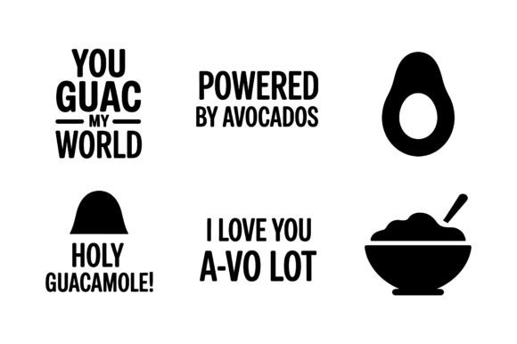 Funny Avocado Quote Vector Bundle