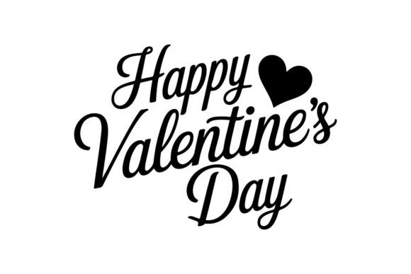 Happy Valentines Day Love Quote Typograp