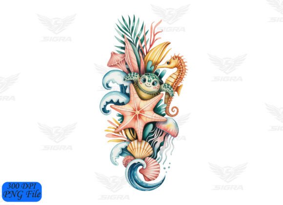 Salty Girls Club Summer Svg Seashell PNG