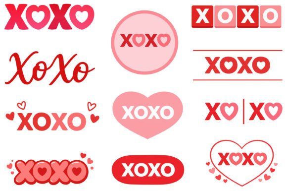 Valentine Xoxo Svg Png Clipart Bundle